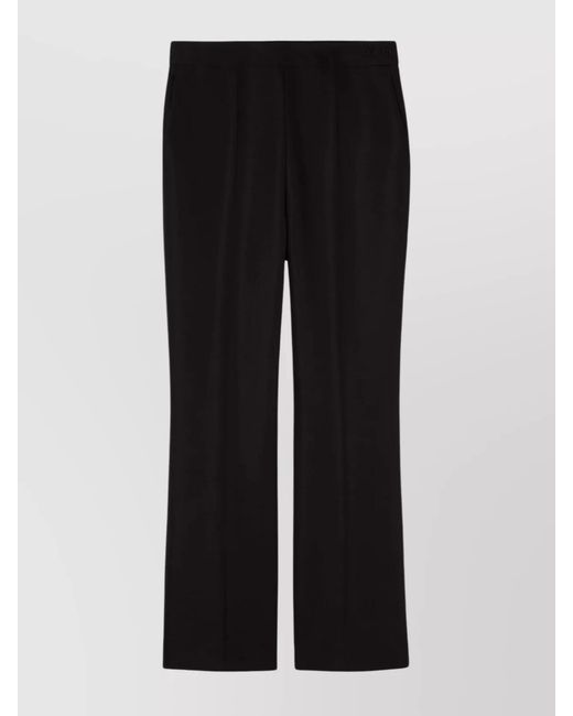 Gucci Black Wool Mohair Cropped Flared Trousers
