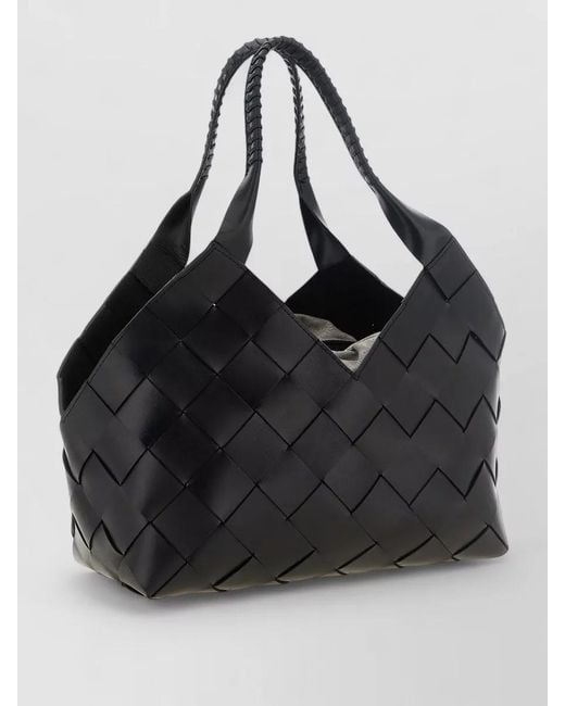 Dragon Diffusion Black Na Leather Tote Bag