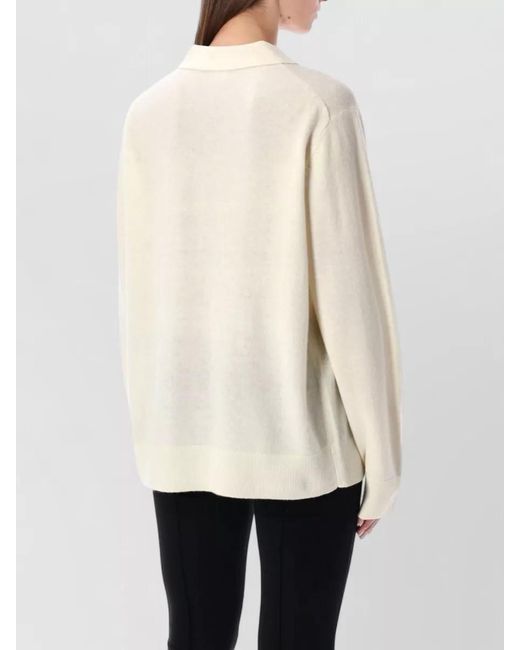 THE GARMENT Natural Como Knit Polo Shirt Ribbed Cuffs Hem