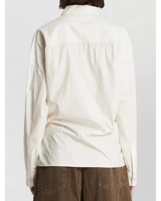 Lemaire Multicolor Asymmetric Long Sleeve Cotton Silk Shirt