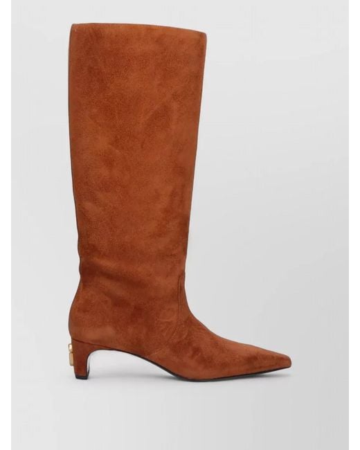Marc Jacobs Brown Knee Length Pointed Toe Suede Boots