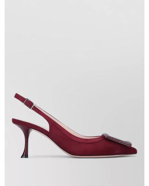 Roger Vivier Pink City Sling Pumps Pointed Toe Kitten Heel