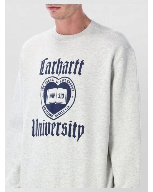 Carhartt Gray Heavyweight Jersey Crewneck Long Sleeve Sweatshirt for men