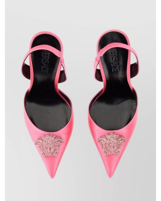 Versace Pink Silk Sandals