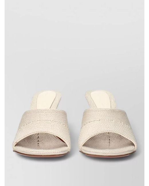 AMINA MUADDI Natural Fabric Mules