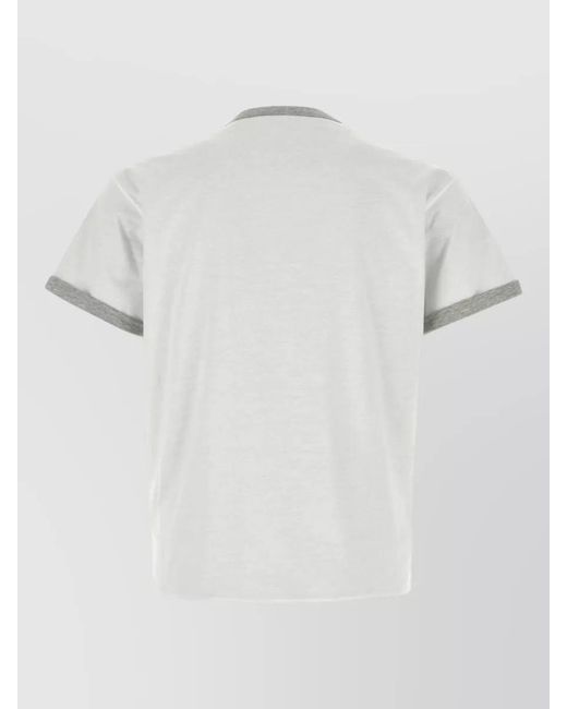 Prada White Reversible Cotton T-Shirt for men
