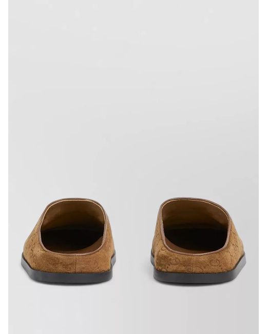 Gucci Brown Mule Flat Sole Tone Hardware