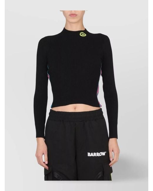 Barrow Black Logo Half-Neck Sweatshirt