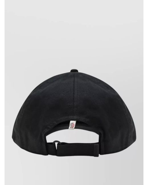 Moncler Black Logo-Patch Baseball Cap for men