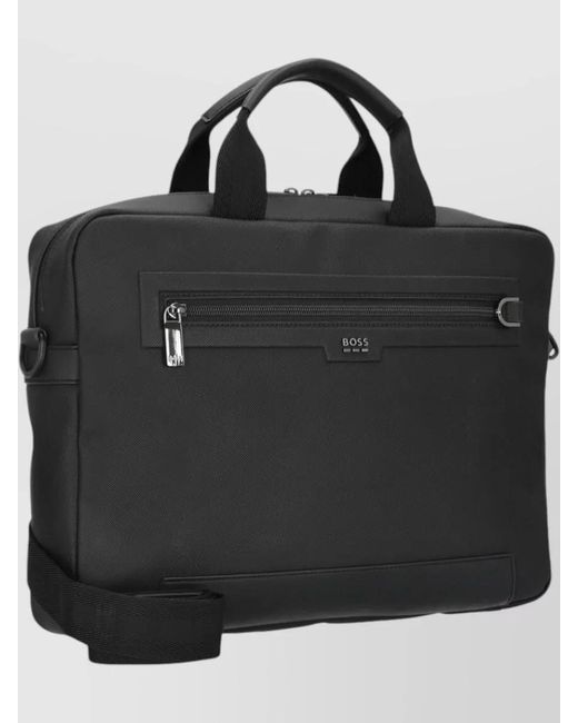Boss Black Laptop Shoulder Bag for men
