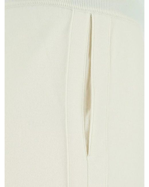 Bottega Veneta White Ribbed Cuff Track Pants