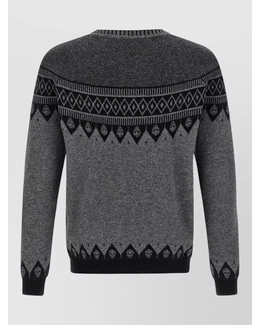 McQueen Gray Wool Sweater for men