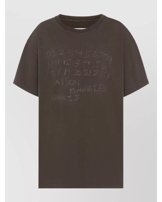 Maison Margiela Multicolor Cotton Graphic Print Short-Sleeve T-Shirt