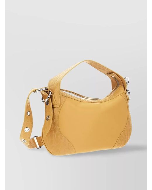 By Far Yellow Yana Leather Shoulder Bag