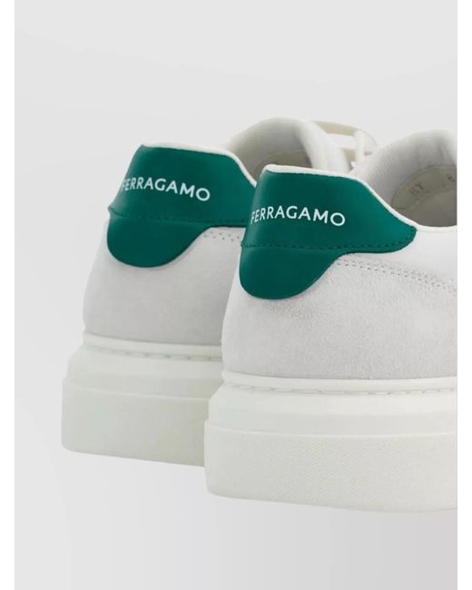 Ferragamo Metallic Leather Low-Top Sneakers for men