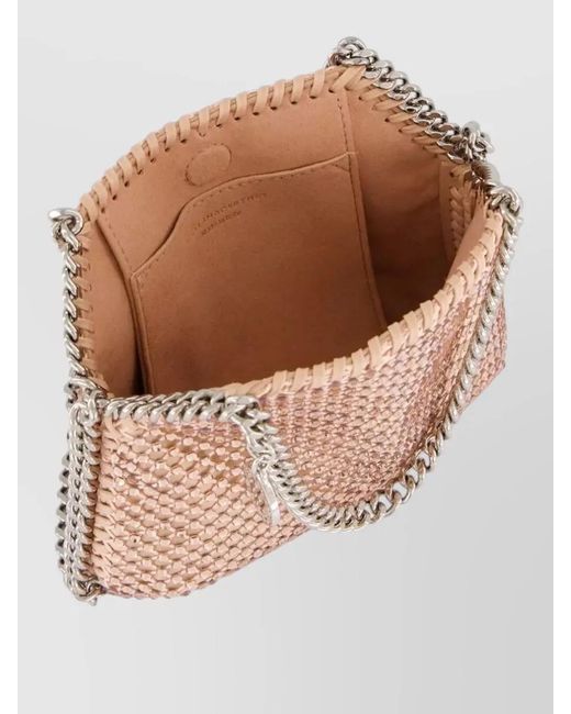 Stella McCartney Natural Falabella Mini Braided Shoulder Bag