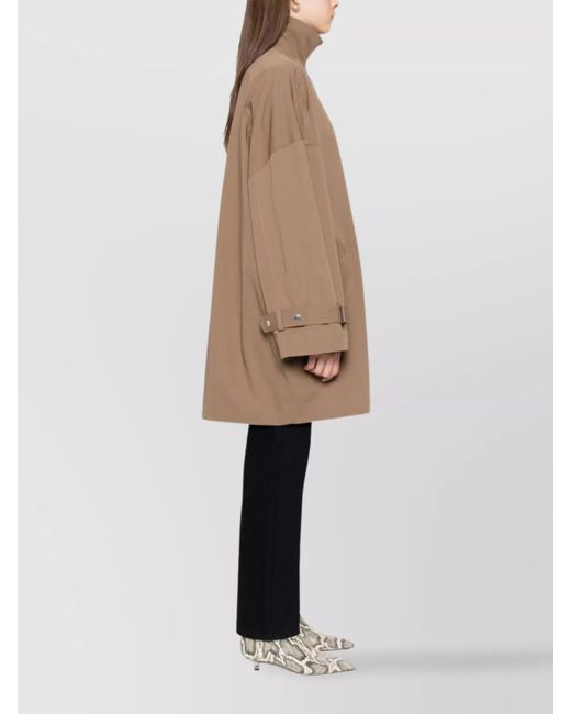 Totême Natural Belted Cuffs Trench Coat With Oversized Fit