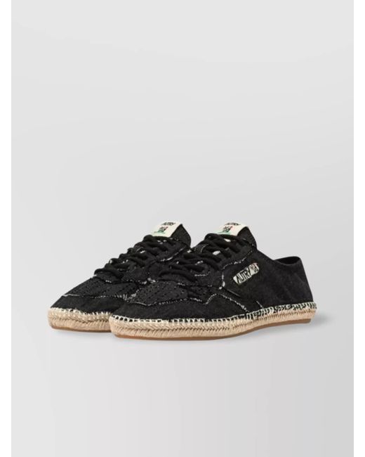 Autry Black Cotton Espadrille Sneakers