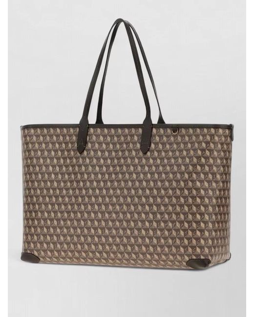 Anya Hindmarch Brown Canvas I Am A Plastic Bag Tote