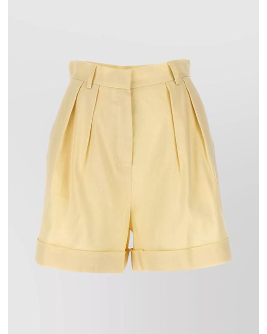 ANDAMANE Yellow Tailored Bermuda Shorts