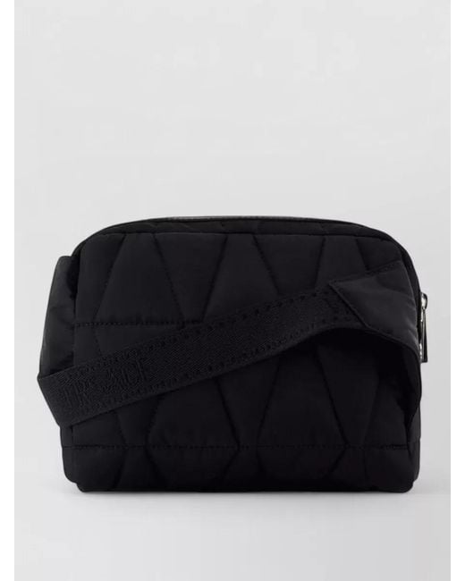 Versace Black Nylon Belt Bag Adjustable Strap Crossbody for men