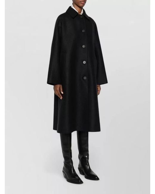 Harris Wharf London Black Wool Long Coat