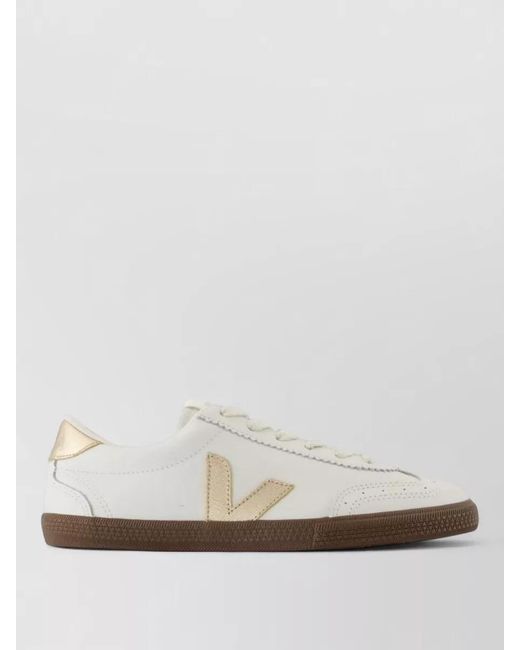 Veja White Leather Low-Top Sneakers