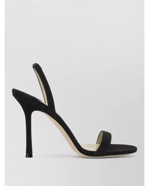 Jimmy Choo Black Jenn 100Mm Open Toe Stiletto Sandals