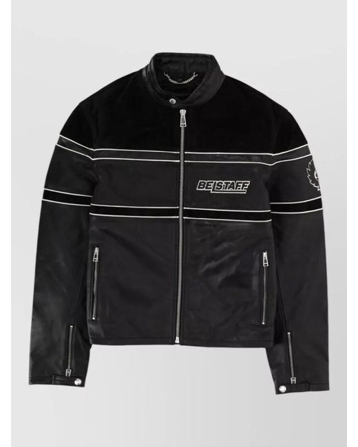 Belstaff Black Competition Speed Panel High Collar Jacket for men