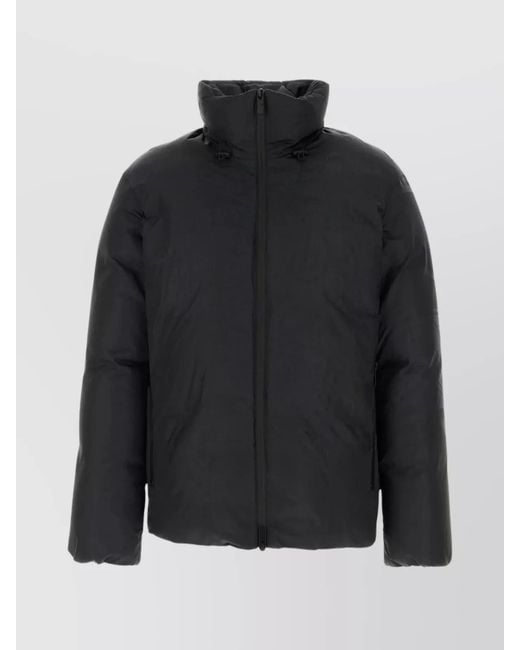 Burberry Black Nylon Down Jacket With Drawstring And Pockets for men