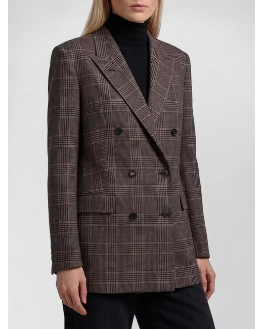 Tagliatore Brown Jasmine Double Breasted Tailored Wool Jacket