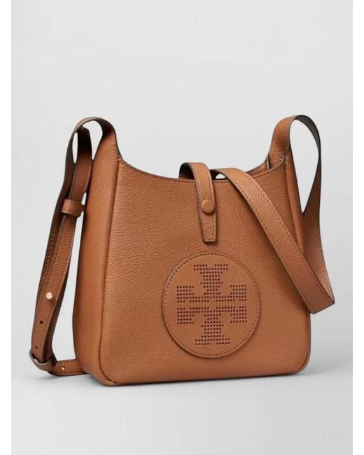 Tory Burch Brown Miller Swing Leather Crossbody Bag