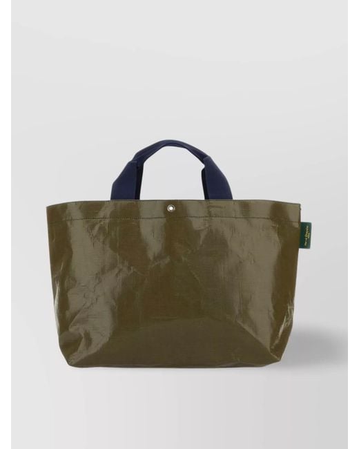 Herve Chapelier Green Shopping Shoulder Bag