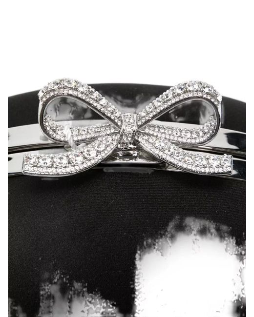 Self-Portrait White Satin Clutch