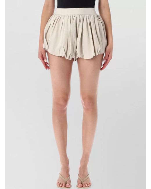 Frankie Shop Multicolor Linen Bubble Hem Shorts