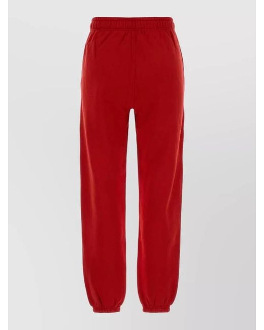 Polo Ralph Lauren Red Cotton Blend Joggers Cuffed Ankle Design
