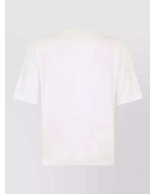 DSquared² White Cotton Relaxed-Fit Logo-Embroidered T-Shirt for men