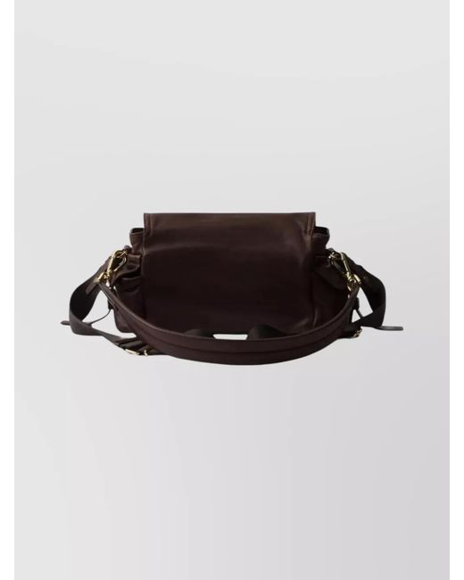 Prada Brown Explore Large Lamb Leather Shoulder Bag