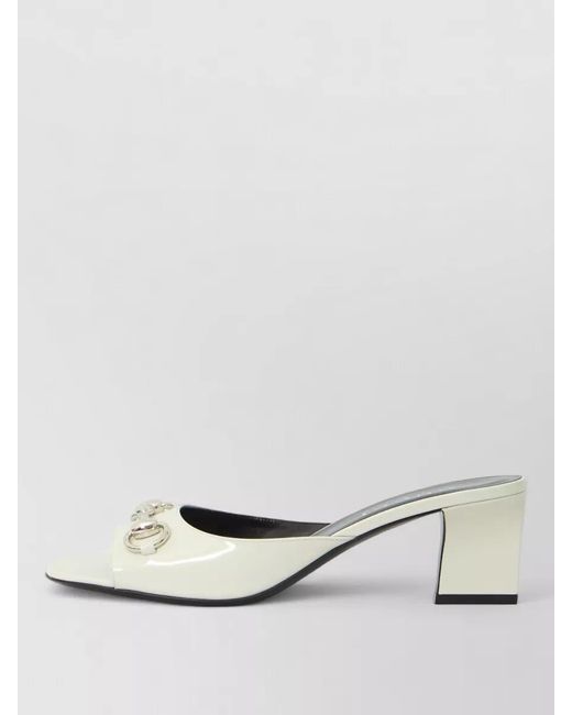 Gucci Multicolor Bamboo Signora Mule Sandals Horsebit Detail