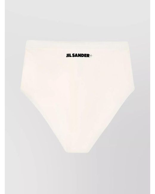Jil Sander White Logo Bikini Briefs