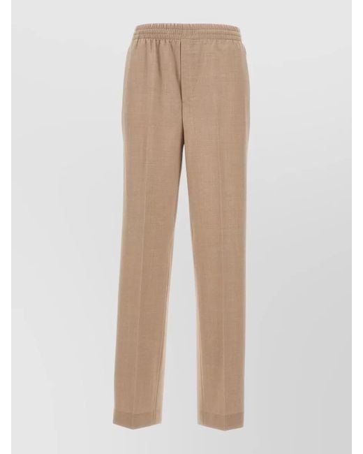 Cellar Door Natural Michela Pants Straight Leg Elastic Waistband