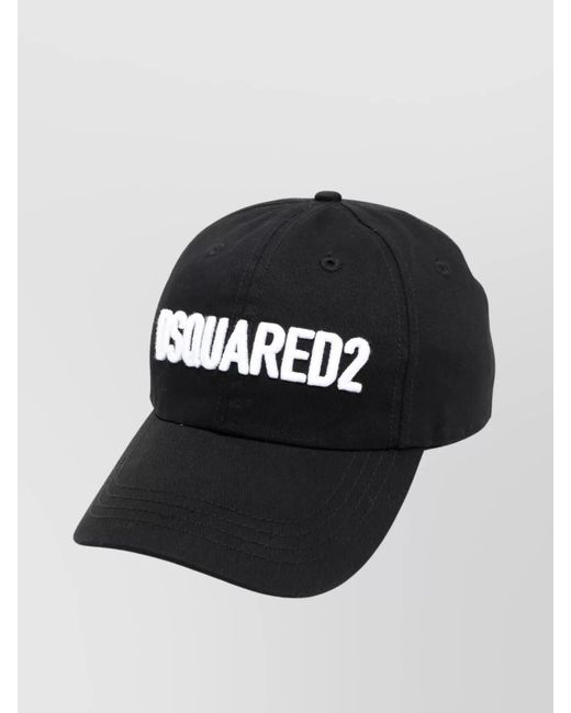 DSquared² Black Logo Baseball Cap for men