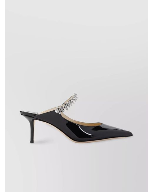 Jimmy Choo Multicolor Patent Leather Crystal-Embellished Mules