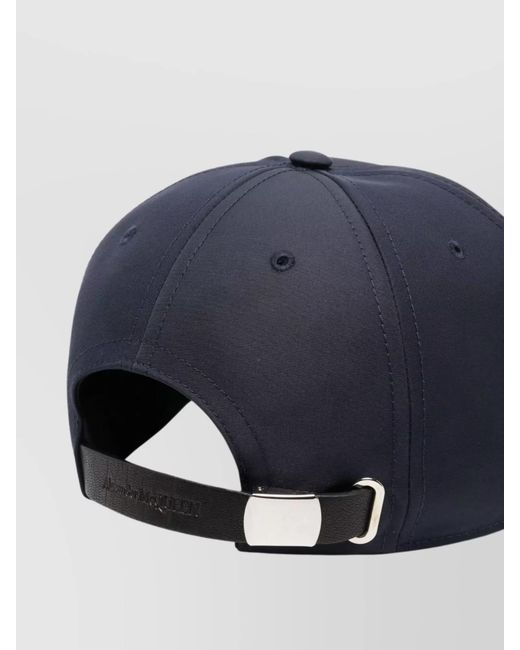 McQueen Blue Logo-Print Baseball Cap for men