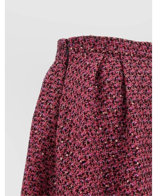 Alessandra Rich Red A-Line Skirt