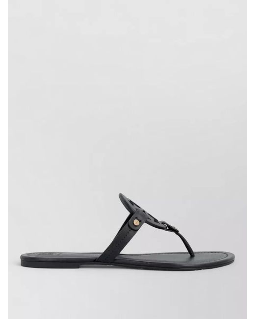 Tory Burch Multicolor Miller Flat Leather Thong Sandals Logo