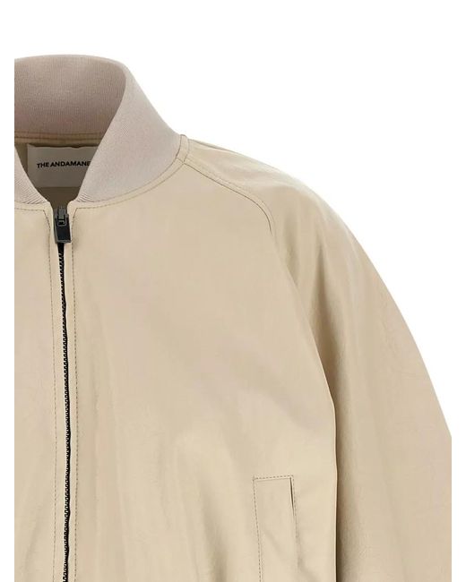 ANDAMANE Natural Sierra Bomber Jacket Long Sleeves