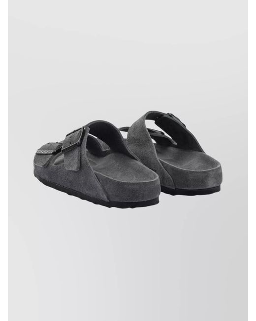 Birkenstock Gray Suede Arizona Sandals