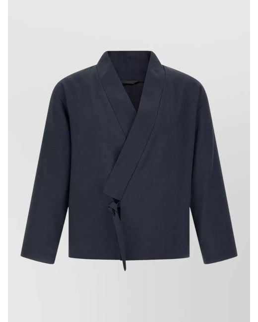 KENZO Blue Kimono Blazer for men