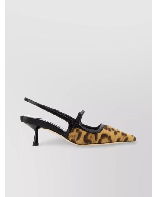 Jimmy Choo Metallic Calf Hair Printed Pumps